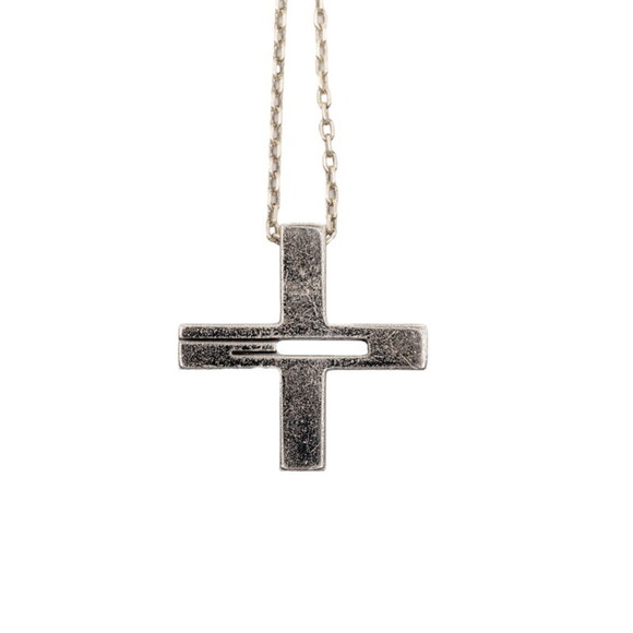 Gucci Cutout G Cross Pendant Necklace in SV925 Silver for Women